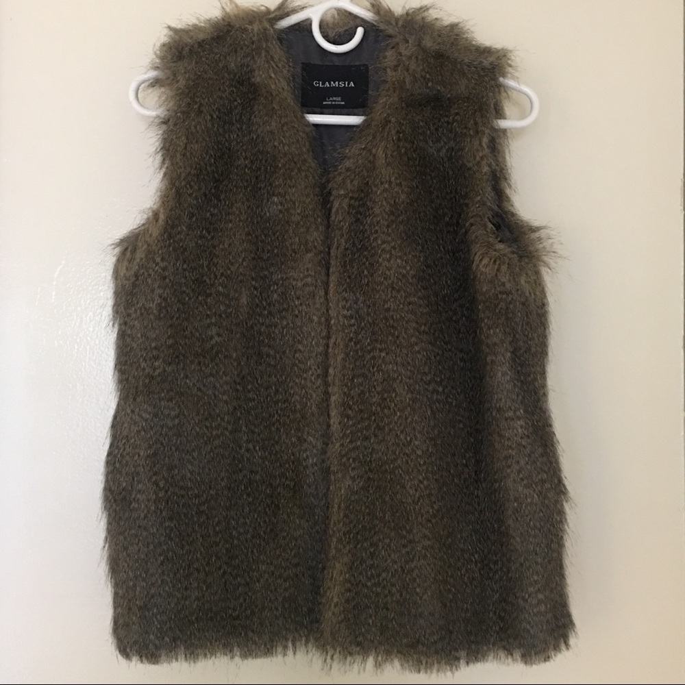 Faux fur vest